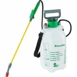 TECTAKE Pulvérisateur De Jardin, Pulvérisateur à Pression Capacité 5 L - Blanc